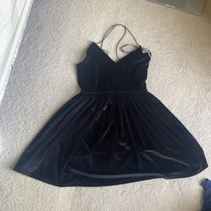 Forever 21 Black Velvet Dress S